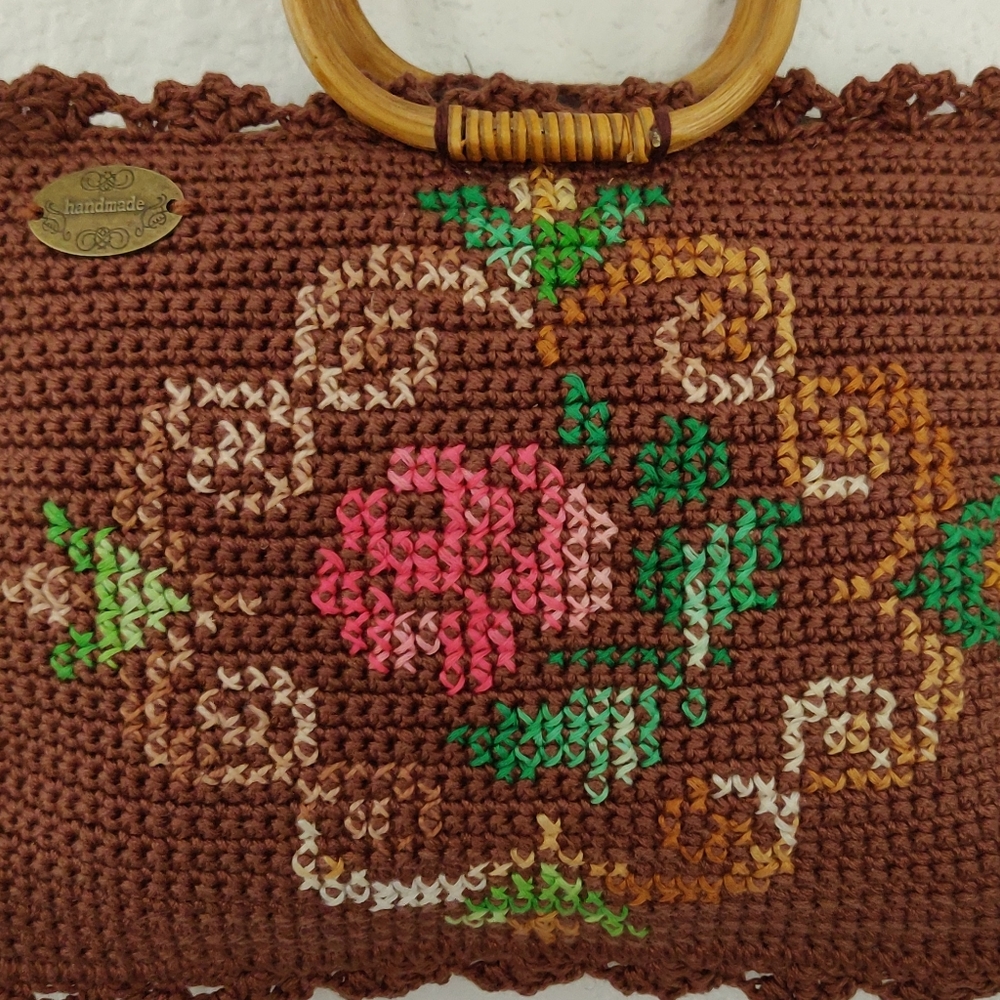 Mini Embroidered %100 Handmade Crochet š§¶Hand Bag - Picture 5 of 13